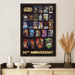Star Wars 50th Anniversary Rectangle Canvas With Inner Frame - TMTHU6969