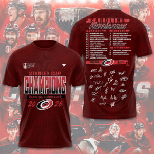 Carolina Hurricanes 2026 Stanley Cup Champions 3D Apparel - TMTHU6912