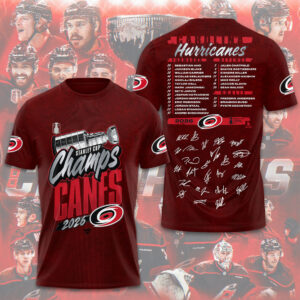 Carolina Hurricanes 2026 Stanley Cup Champions 3D Apparel - TMTHU6936