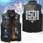 Toronto Blue Jays 50th Anniversary Premium 2D Sleeveless Leather Vest – TANTN23343