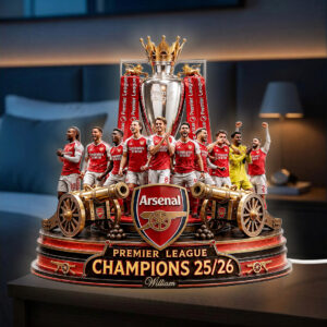 Arsenal FC Premier League Champions 25/26 Custom Shape Acrylic Light Box - TANTN23493