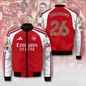 Arsenal FC Premier League Champions 25/26 3D Bomber Jacket - TANTN23495