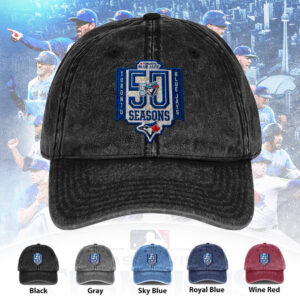 Toronto Blue Jays 50th Anniversary Wash Denim Cap - TANTN23620
