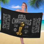 New York Knicks NBA Finals Champions 2026 Rectangle Beach Towel – TANTN23621