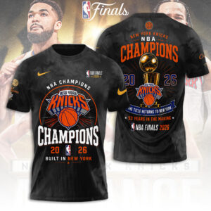 New York Knicks NBA Finals Champions 2026 3D Apparel - TANTN23640