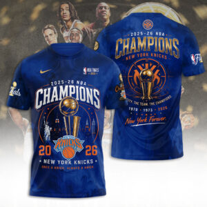 New York Knicks NBA Finals Champions 2026 3D Apparel - TANTN23643