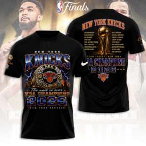 New York Knicks NBA Finals Champions 2026 3D Apparel - TANTN23646