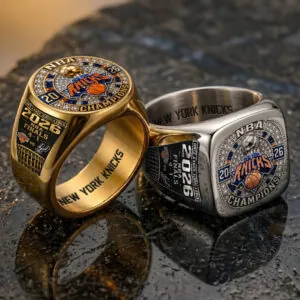 New York Knicks NBA Finals Champions 2026 3D Engraved Ring - TANTN23719