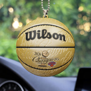 New York Knicks NBA Finals Champions 2026 Custom shape 2-sided Acrylic Car Ornament - TANTN23720