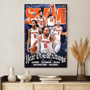 New York Knicks NBA Finals Champions 2026 Rectangle Canvas With Inner Frame - TANTN23761