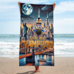New York Knicks NBA Finals Champions 2026 Rectangle Beach Towel – TANTN23795