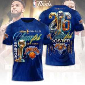New York Knicks NBA Finals Champions 2026 3D Apparel - TANTN23797
