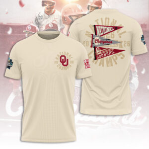 Oklahoma Sooners 2026 NCAA Baseball Men's College World Series Champions 3D Apparel - TANTN23842