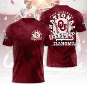Oklahoma Sooners 2026 NCAA Baseball Men's College World Series Champions 3D Apparel - TANTN23844