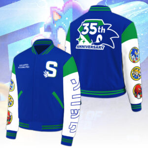 Sonic the Hedgehog 35th Anniversary Varsity Jacket – TANTN23999