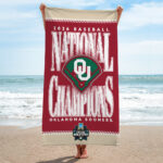 Oklahoma Sooners 2026 NCAA Baseball Men’s College World Series Champions Rectangle Beach Towel – TMTHU6998