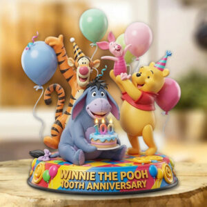 Winnie-the-Pooh 100th Anniversary Custom Shape Acrylic Plaque - TMTHU7044