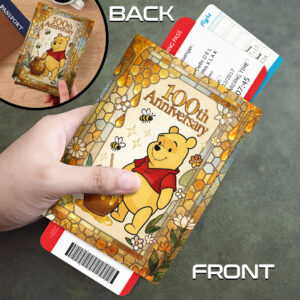Winnie-the-Pooh Leather Passport Cover - HOATT18515