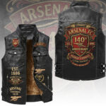 Arsenal FC 140th Anniversary Premium 2D Sleeveless Leather Vest – TANTN23938
