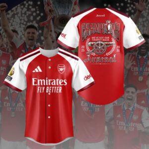 Arsenal FC Premier League Champions 25/26 Baseball Jersey - HOATT19924