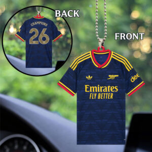 Arsenal FC Premier League Champions 25/26 Custom shape 2-sided Acrylic Car Ornament - TANTN24519