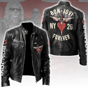 Bon Jovi Tour 2026 Motorcycle Leather Jacket - TANTN24271