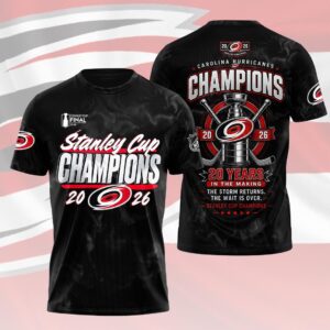 Carolina Hurricanes 2026 Stanley Cup Champions 3D Apparel - HOATT19238