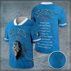 Eagles Band Their Greatest Hits 50th Anniversary 3D V-Neck Mesh Jersey - GNE7677