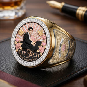 Elvis Presley 3D Engraved Ring - TMTHU7322