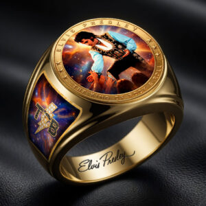 Elvis Presley 3D Engraved Ring - HOATT19300