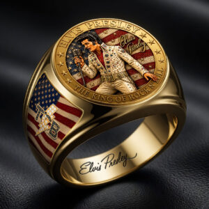 Elvis Presley 3D Engraved Ring - HOATT19333