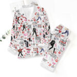 Elvis Presley Satin Pajama Set with Piping – TMTHU7509