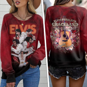 Elvis Presley Round Neck Raglan Sleeve Sweatshirt – TMTHU7283