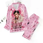 Elvis Presley Satin Pajama Set with Piping – TMTHU7712