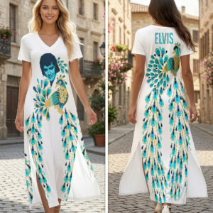 Elvis Presley Short Sleeve Maxi Dress - HOATT19355
