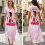Elvis Presley Short Sleeve Maxi Dress – HOATT19393