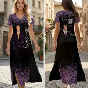 Elvis Presley Short Sleeve Maxi Dress - HOATT19395