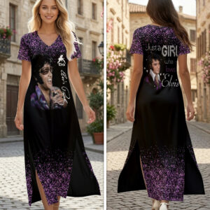 Elvis Presley Short Sleeve Maxi Dress - HOATT19420