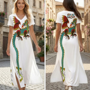 Elvis Presley Short Sleeve Maxi Dress - HOATT19480
