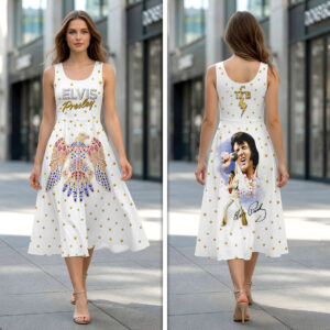 Elvis Presley Sleeveless Knee-Length Dress - HOATT19742
