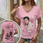 Elvis Presley 3D Women’s V-Neck T-Shirt – TANTN24443