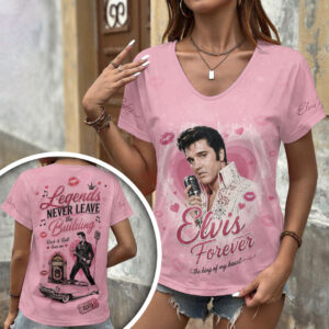 Elvis Presley 3D Women’s V-Neck T-Shirt - TANTN24443