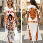 Elvis Presley Short Sleeve Maxi Dress – HOATT19428