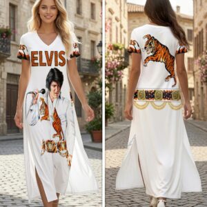 Elvis Presley Short Sleeve Maxi Dress - HOATT19429