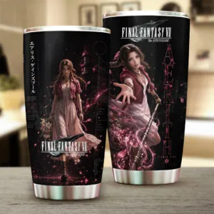 Final Fantasy VII x Aerith Gainsborough 30th Anniversary Tumbler Cup - GNE7551