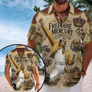 Freddie Mercury Short Sleeve Button-Down Shirt – TANTN23925