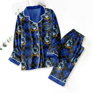 Harry Potter X Ravenclaw Satin Pajama Set with Piping - TMTHU7238