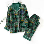 Harry Potter X Slytherin Satin Pajama Set with Piping – TMTHU7237