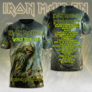 Iron Maiden 2026 World Tour 3D Apparel - TMTHU7222
