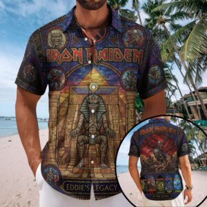 Iron Maiden Short Sleeve Button-Down Shirt – TMTHU7294